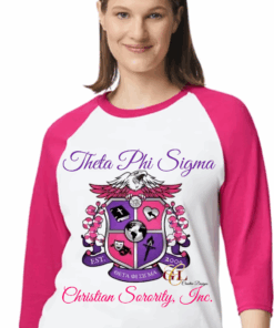 TEE: TWO TONED 3/4 SLEEVE - Theta Phi Sigma Christian Sorority, Inc.
